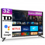Smart TV 32 pulgadas televisor (Hey Google official Assistant) Control por Voz - TD Systems K32DLX15GLE