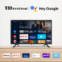 Smart TV 24 pulgadas Led HD, televisor Hey Google Official Assistant, control por voz - TD Systems K24DLC16GLE