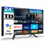Smart TV 24 pulgadas televisor (Hey Google Official Assistant) Control por voz - TD Systems K24DLC16GLE