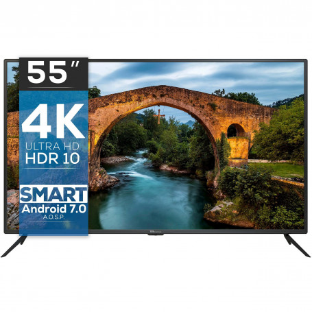 Smart TV 55 pulgadas Led 4K, televisor Android 7.0 - TD Systems K55DLX9US-R Refurbished