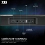 Barra de sonido Bluetooth 5.0 de 40W, USB, entrada óptica, coaxial, HDMI, línea Jack 3.5 - TD Systems SB40E11-R Refurbished