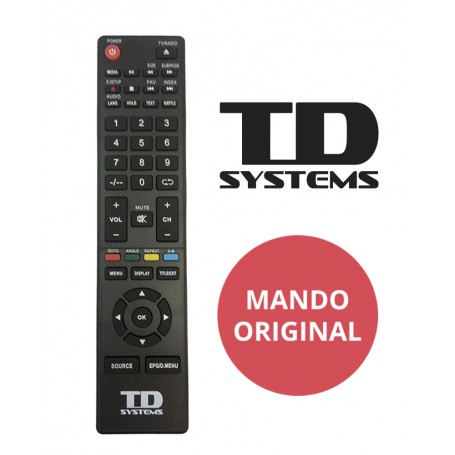 MANDO A DISTANCIA TELEVISOR TDSYSTEMS [135D-0PDVB-003G]