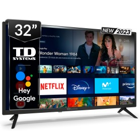 Smart TV 32 pulgadas Led HD, televisor Hey Google Official Assistant, control por voz - TD Systems K32DLC17GLE-R Refurbished