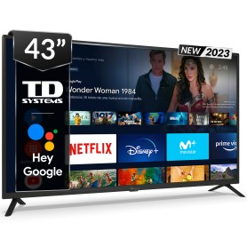 Smart TV 43 pulgadas Led 4K, televisor Hey Google Official Assistant, control por voz - TD Systems K43DLC17GLE-S Saldo