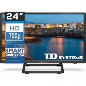 Smart TV 24 pulgadas Led HD, televisor Android 7.0 AOSP - TD Systems K24DLX9HS